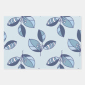 Ditsy Snowflake pattern backgrounds textures ラッピングペーパーシート (正面)