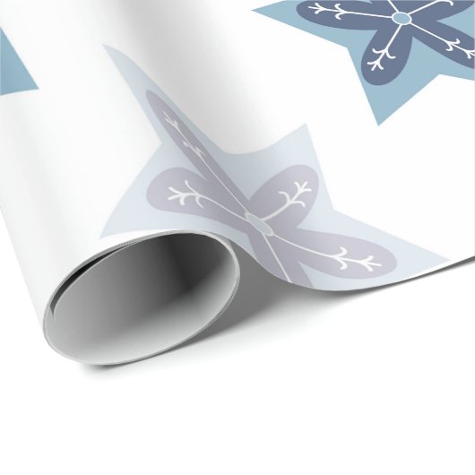 Ditsy Snowflake pattern backgrounds textures ラッピングペーパー (ロールコーナー)