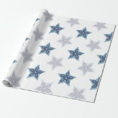 Ditsy Snowflake pattern backgrounds textures ラッピングペーパー (アンロールド)