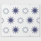 Ditsy Snowflake pattern backgrounds textures ラッピングペーパー (フラット)