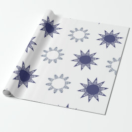 Ditsy Snowflake pattern backgrounds textures ラッピングペーパー
