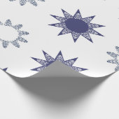 Ditsy Snowflake pattern backgrounds textures ラッピングペーパー (角)