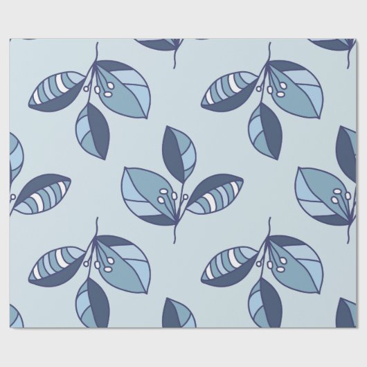 Ditsy Snowflake pattern backgrounds textures ラッピングペーパー (フラット)