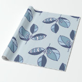 Ditsy Snowflake pattern backgrounds textures ラッピングペーパー (アンロールド)