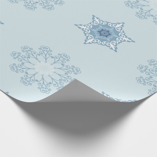 Ditsy Snowflake pattern backgrounds textures ラッピングペーパー (角)