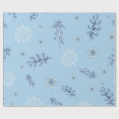 Ditsy Snowflake pattern backgrounds textures ラッピングペーパー (フラット)