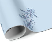 Ditsy Snowflake pattern backgrounds textures ラッピングペーパー (ロールコーナー)