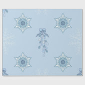 Ditsy Snowflake pattern backgrounds textures ラッピングペーパー (フラット)