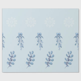 Ditsy Snowflake pattern backgrounds textures ラッピングペーパー