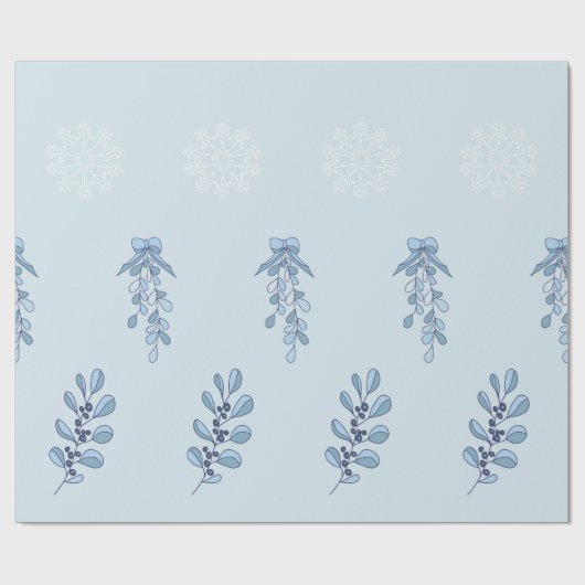 Ditsy Snowflake pattern backgrounds textures ラッピングペーパー (フラット)