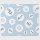 Ditsy Snowflake pattern backgrounds textures ラッピングペーパー (フラット)