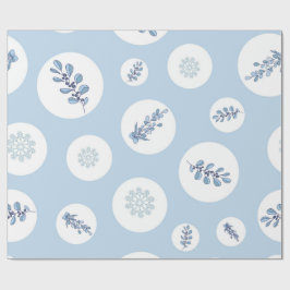 Ditsy Snowflake pattern backgrounds textures ラッピングペーパー