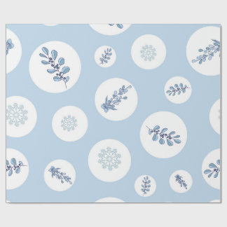 Ditsy Snowflake pattern backgrounds textures ラッピングペーパー
