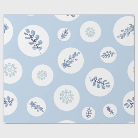 Ditsy Snowflake pattern backgrounds textures ラッピングペーパー (フラット)