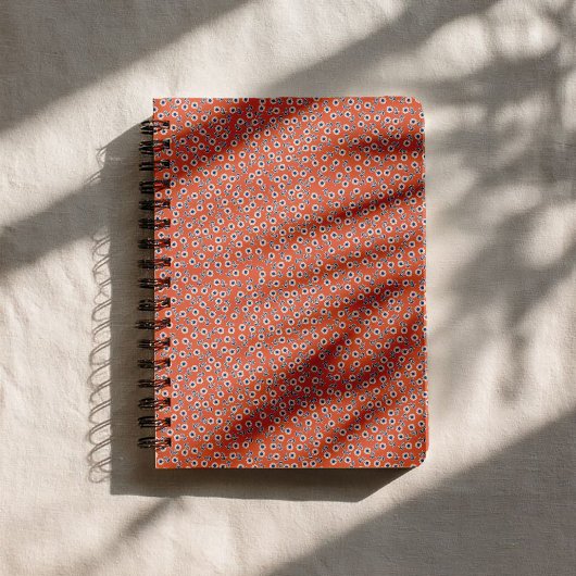 Ditsy White Daisies & Cobalt Leaves – Mini Floral ノートブック