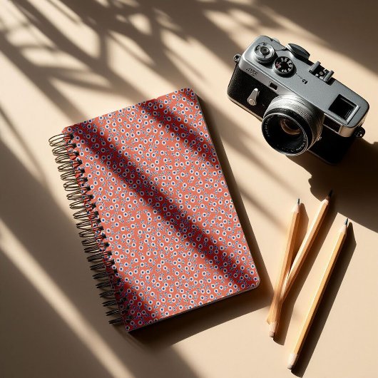 Ditsy White Daisies & Cobalt Leaves – Mini Floral プランナー手帳