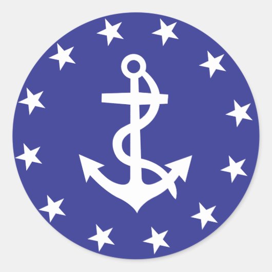 Dittyバッグ_白いかり_星印の円 ラウンドシール (正面)