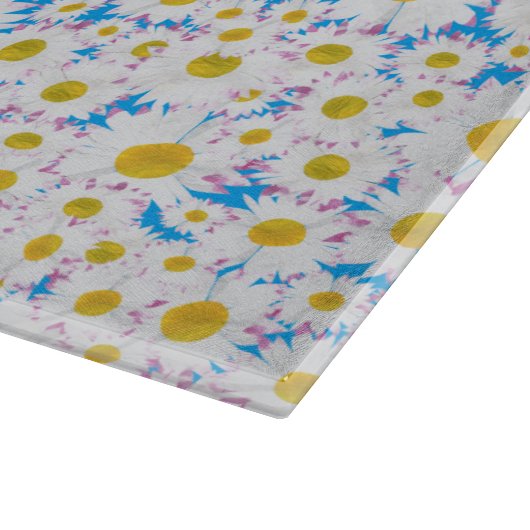 Ditzyデイジーオンブルーカスタムガラス切断ボード カッティングボード (角)