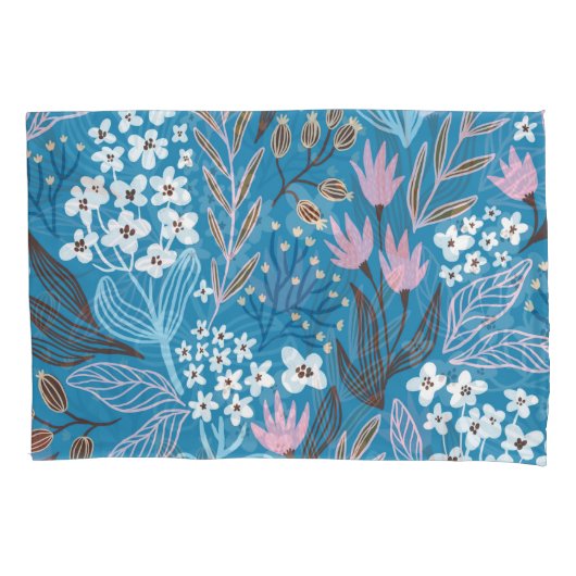 Ditzyフローラ:ヴィンテージ春デザイン。 枕カバー (正面)