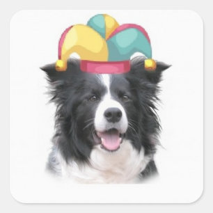 Ditzy Dogs~オリジナルステッカー縁ど~Collie スクエアシール
