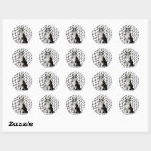 Ditzy Dogs~オリジナルステッカー縁ど~Collie ラウンドシール (シート)