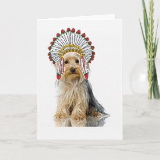 Ditzy Dogs~Original Notecard~Yorkie シーズンカード (正面)