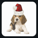 Ditzy Dogs~Original Sticker~Beagle~Christmas スクエアシール<br><div class="desc">Ditzy Dogs~Original Sticker~Beagle~Christmas</div>
