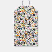 Ditzy Whimsical Hiking Pattern | Folk Art Outdoor ギフトタグ (正面)