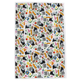 Ditzy Whimsical Hiking Pattern | Folk Art Outdoor ミディアムペーパーバッグ