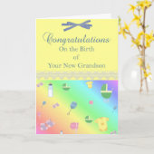 Divaおめでとう – 新しい孫グリーティングカード カード (黄色い花)