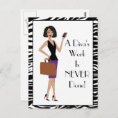 「Divaの仕事は決して終わらない！」 ポストカード (正面/裏面)