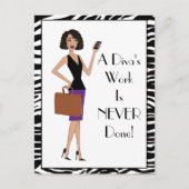 「Divaの仕事は決して終わらない！」 ポストカード (正面)