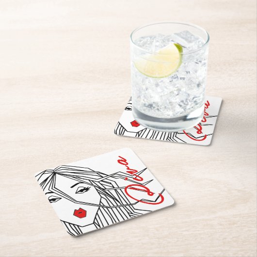 Divaの拡張 スクエアペーパーコースター (インサイチュ)