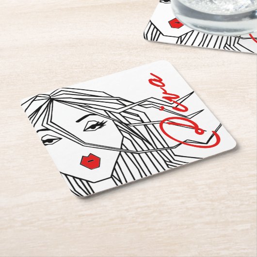 Divaの拡張 スクエアペーパーコースター (アングル)