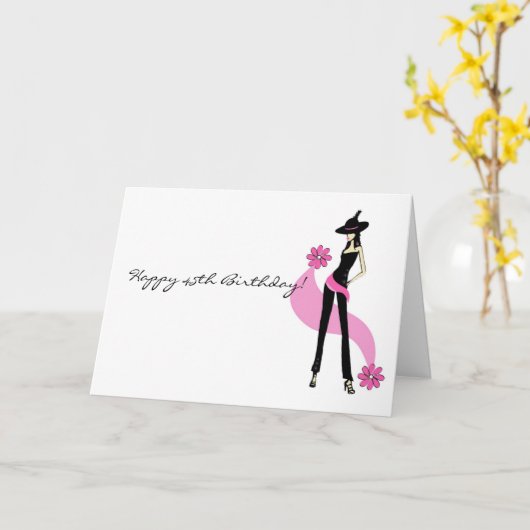 Divaの第45回誕生日カード カード (黄色い花)