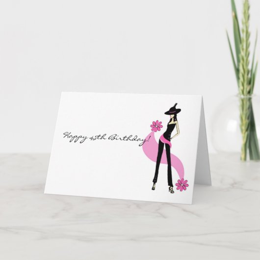 Divaの第45回誕生日カード カード (正面)