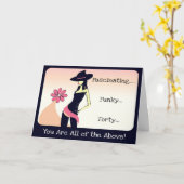 Divaの魅力的な40歳ファンキーの誕生日カード カード (黄色い花)