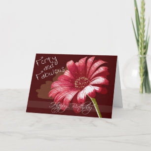 Divaの40thバースデーカードベビーの女性 カード