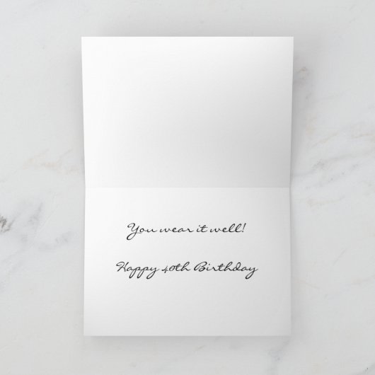 Divaの40th Birthday Card for Women カード (内部)