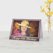 Divaの40th Birthday Card for Women カード (黄色い花)
