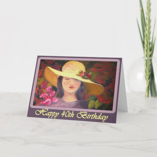 Divaの40th Birthday Card for Women カード (正面)