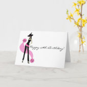 Divaの40th Birthday Card for Women カード (黄色い花)