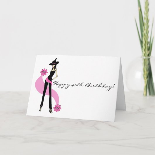 Divaの40th Birthday Card for Women カード (正面)