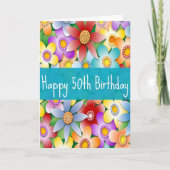 Divaの50th Birthday Card for Baby Boomers カード (正面)