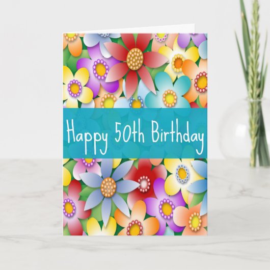 Divaの50th Birthday Card for Baby Boomers カード (正面)