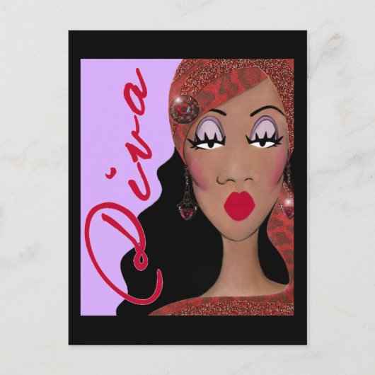 DIVAは4文字の単語…はがき ポストカード (正面)