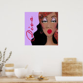 Divaは4文字の単語 ポスター (キッチン)