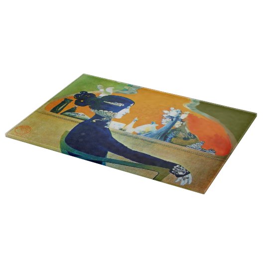 DIVAインブルーアールヌーボー美しいファッションカットボー カッティングボード (角)