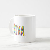 DIVAゲイプライドレインボーフラッグ素晴らしいLGBT LGBTQ コーヒーマグカップ (正面左)