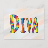 DIVAゲイプライドレインボーフラッグ素晴らしいLGBT LGBTQ ポストカード (正面)